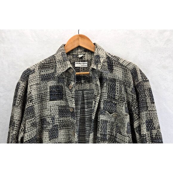 Georg Roth of Germany Shirt Sz 40/M Business Casual Geometric Abstract Textured - Picture 10 of 15